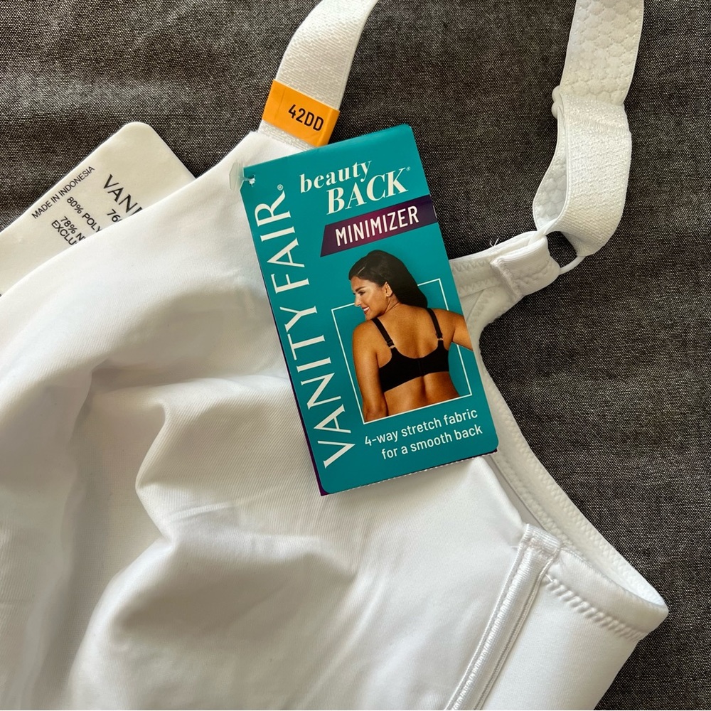 NWT Vanity Fair beauty back minimizer white bra - Picture 11 of 15